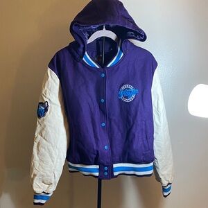 Kids Purple and White Hooded Jacket